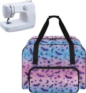 Bat Sewing Machine Cover for Halloween Star Sewing Machine Covers for All Machine Stretch Sewing Machine Hard Case Washable Portable to Take Bag Sewing Machine House Gifts