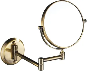 Bathroom Makeup Mirrors, Wall Mounted Magnifying Double Sided Adjustable Cosmetic Shaving Vanity Extendable 360° (Color : 5X)