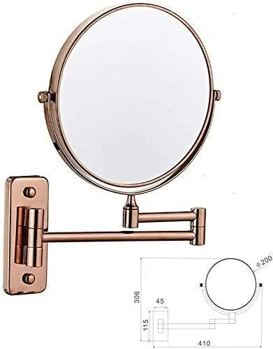 Bathroom Shaving Mirror Wall Mounted Cosmetic Mirror 360 Free Rotation 3X/1X Magnification for Beauty Makeup(#3)