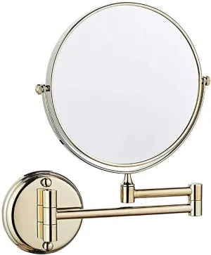Bathroom Shaving Mirror Wall Mounted Makeup Mirror 6-Inch Two-Sided Swivel Wall Mounted Mirror Extending Folding Bathroom Shaving Cosmetic Make Up Mirror- 5X/3X Magnification ( Color : 1x/5x|ch ( Colo