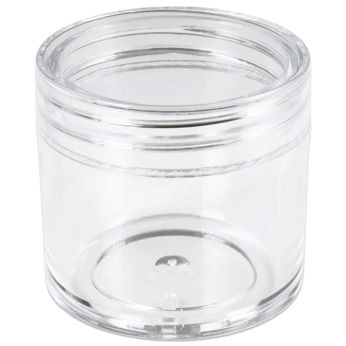 Beauticom 30g/30ml (1 fl. oz.) Double Wall Clear Plastic Leak Proof Jars with Flat Top Lids for Creams, Lotions, Make Up, Powders, Glitters, and more... (Color: Clear, Pieces: 24)