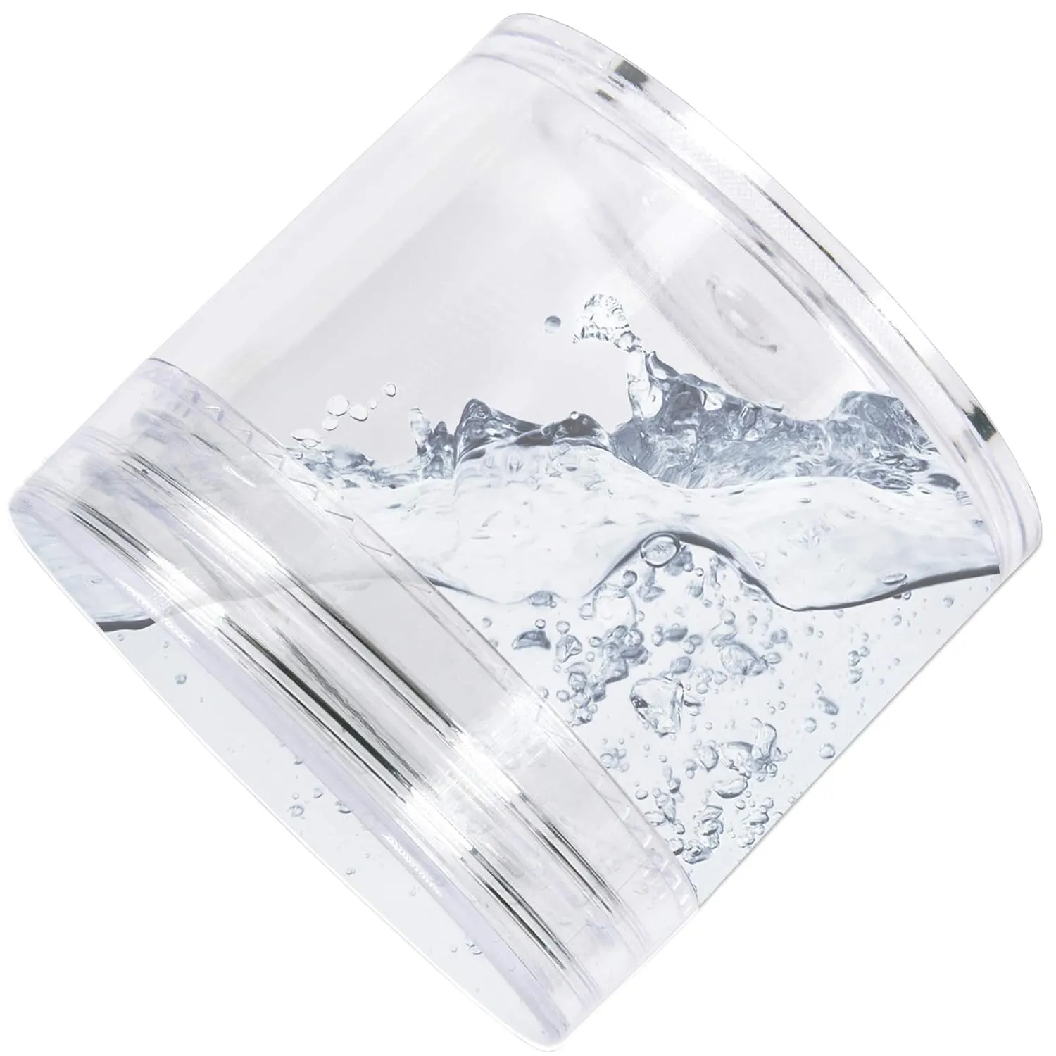 Beauticom 30g/30ml (1 fl. oz.) Double Wall Clear Plastic Leak Proof Jars with Flat Top Lids for Creams, Lotions, Make Up, Powders, Glitters, and more... (Color: Clear, Pieces: 24)