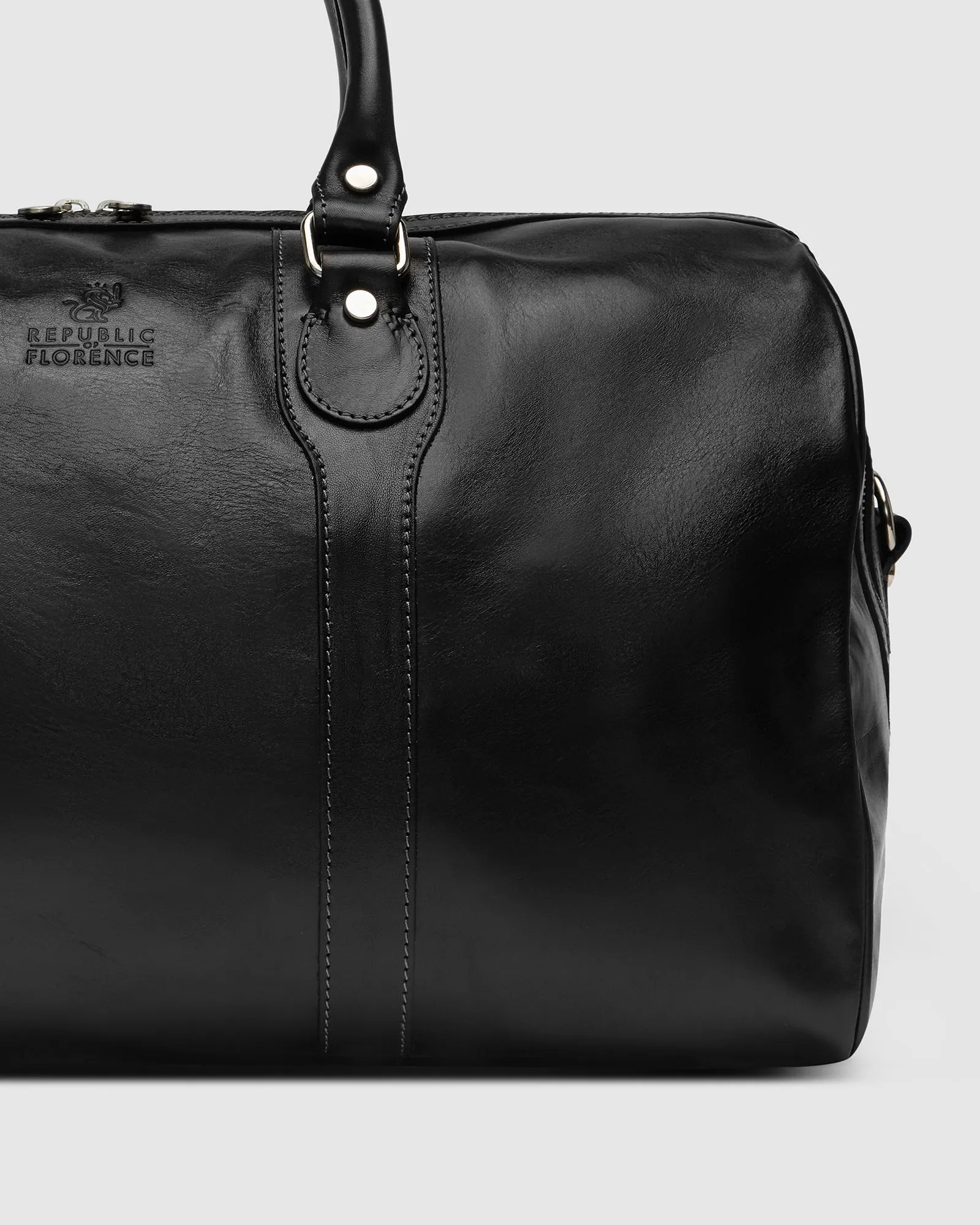Beltrami Black - Leather Weekender Cabin Bag