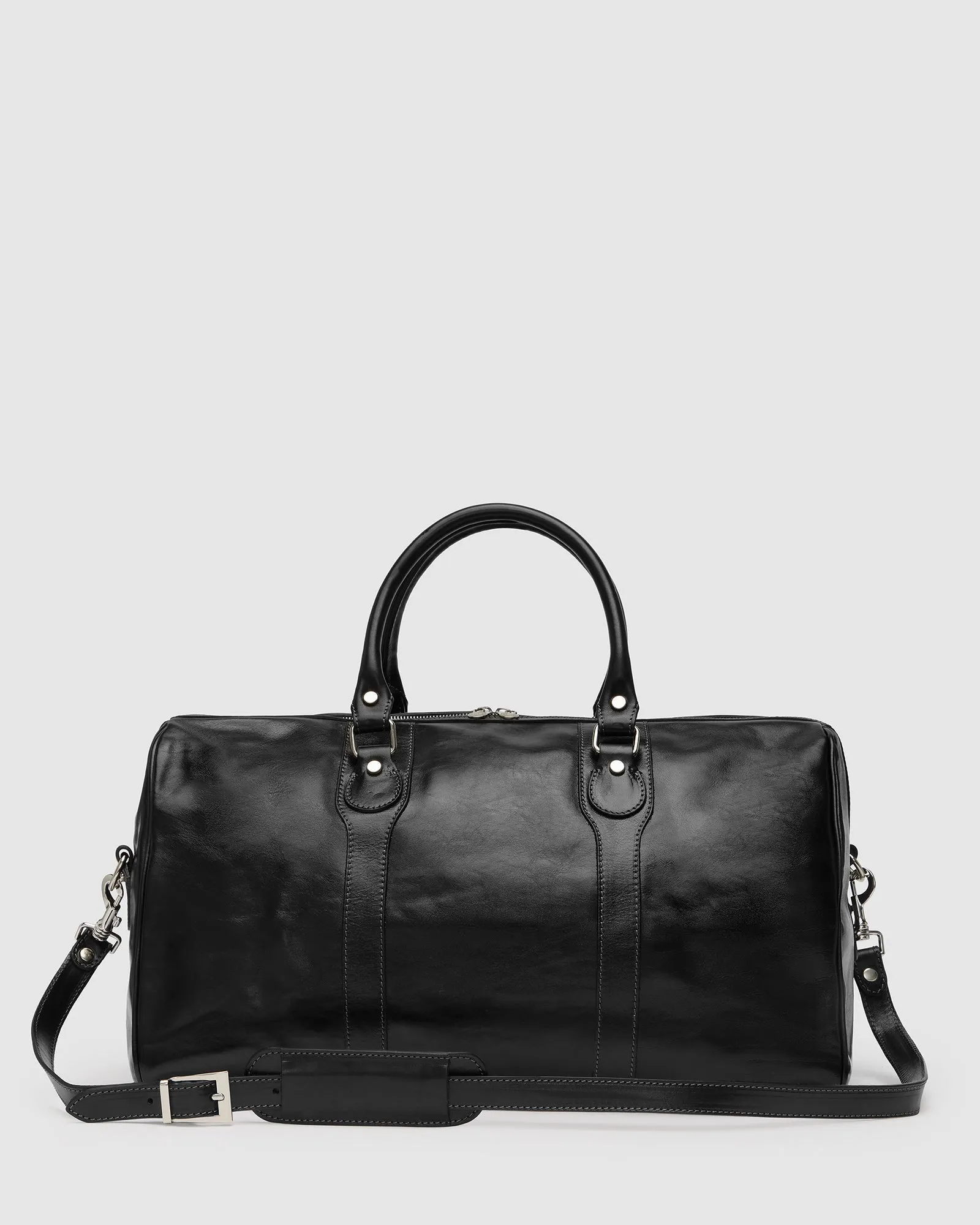 Beltrami Black - Leather Weekender Cabin Bag