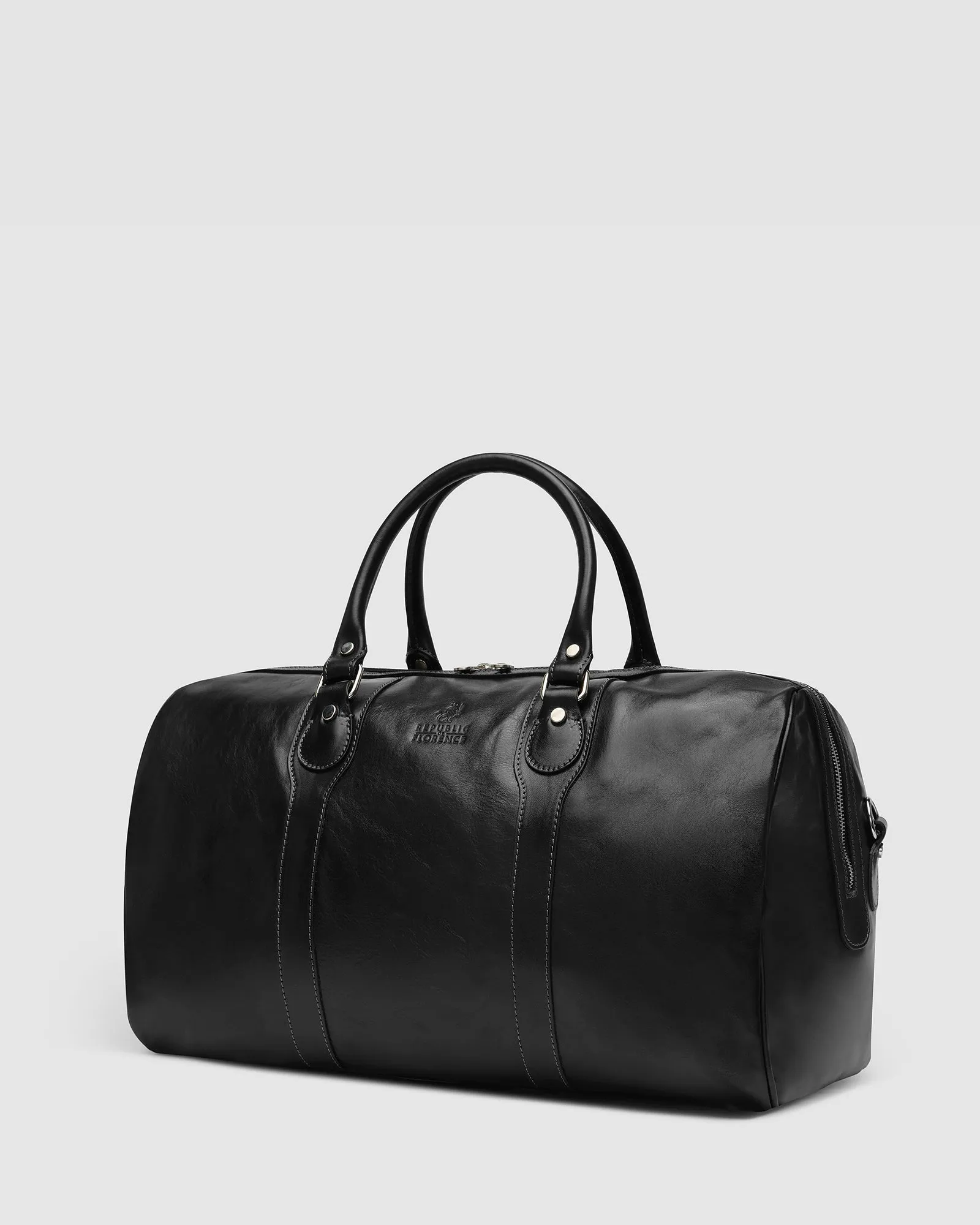 Beltrami Black - Leather Weekender Cabin Bag