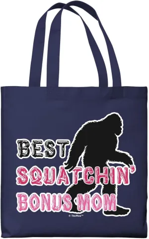 Best Squatchin' Mom Dad Bon-s Mom or Bon-s Dad Small Canvas Tote Bag