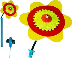 Big Dancing Flower Garden Sprinkler - Lawn Sprinklers for Garden - Uniform Irrigation System - Great Watering Coverage - Color Yellow