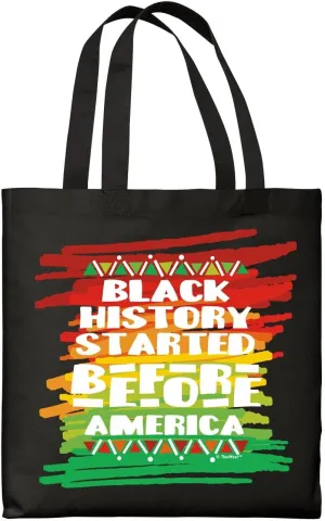 Black History Started Before America Small Canvas Tote Bag
