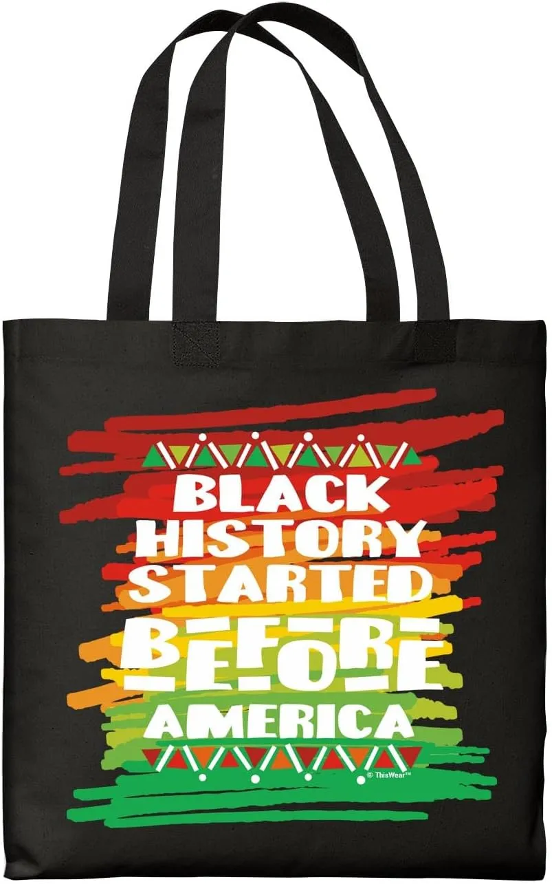 Black History Started Before America Small Canvas Tote Bag