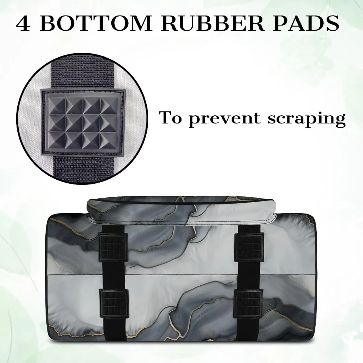 Black Marble Sewing Machine Tote Bag Protector Travel Bag Organizer with Compartments and Pockets, Sewing Box Storage Bag Fits for Most Standard Sewing Machines (Bag Only)