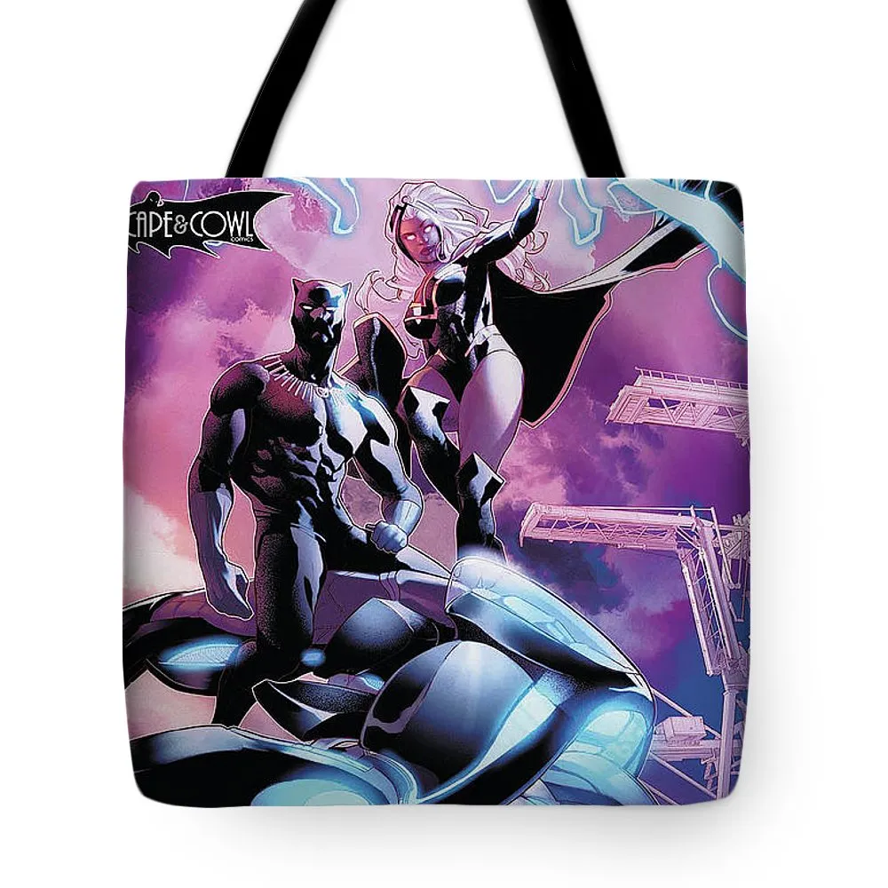 Black Panther and and Storm Electric Purple - Tote Bag