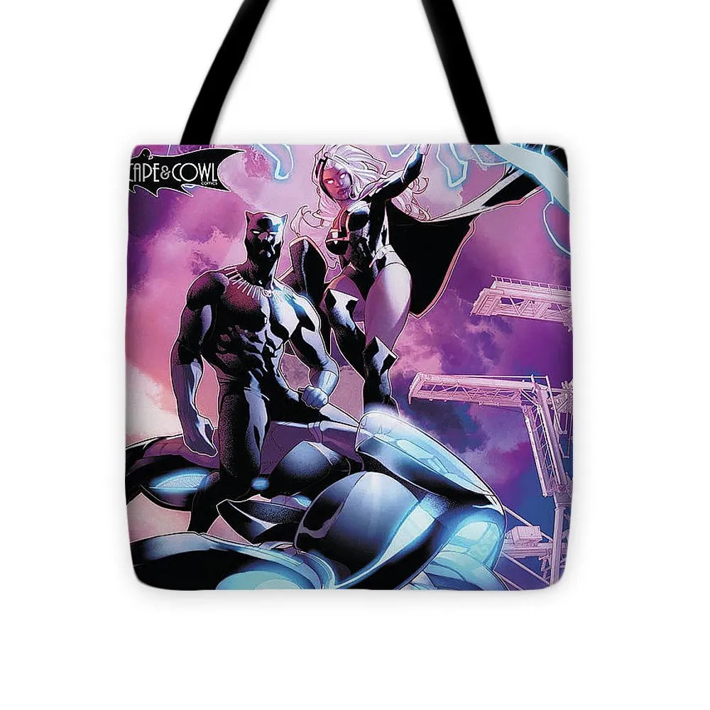 Black Panther and and Storm Electric Purple - Tote Bag