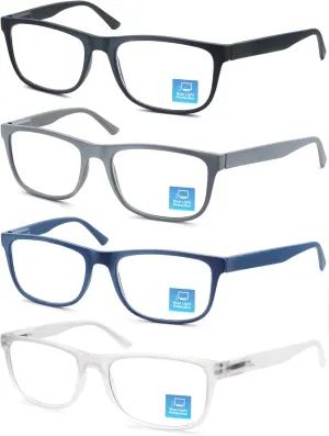 Blue Light Blocking Reading Glasses Men Large Oversized Square Readers Wide fit Cheaters for Men W/Big Head/Large Face