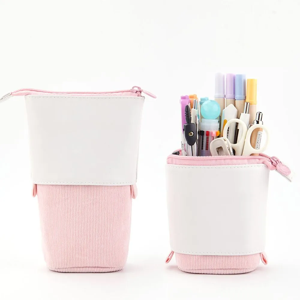 Boba Milk Tea Adjustable Pen Bag - Stand-Up, Multi-Use Stationery Pouch