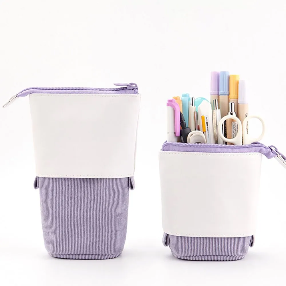 Boba Milk Tea Adjustable Pen Bag - Stand-Up, Multi-Use Stationery Pouch