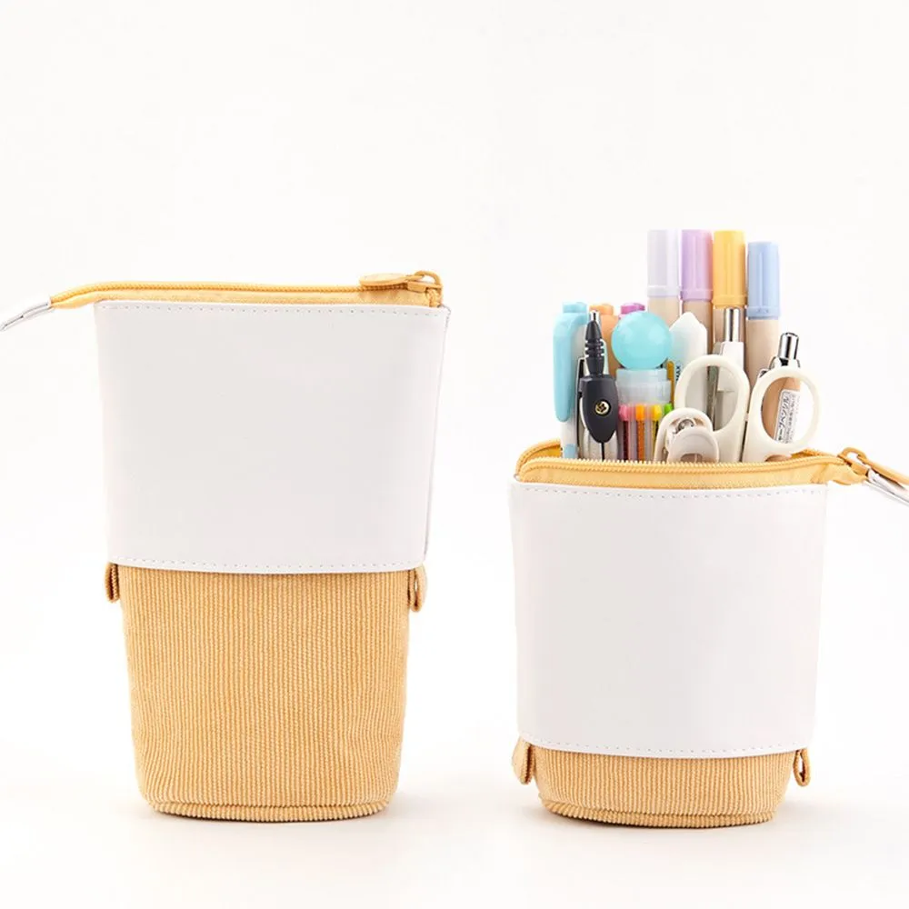 Boba Milk Tea Adjustable Pen Bag - Stand-Up, Multi-Use Stationery Pouch