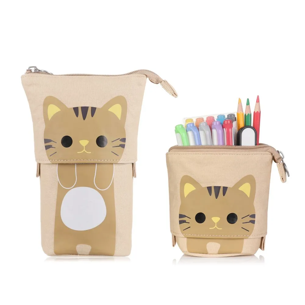 Boba Milk Tea Adjustable Pen Bag - Stand-Up, Multi-Use Stationery Pouch