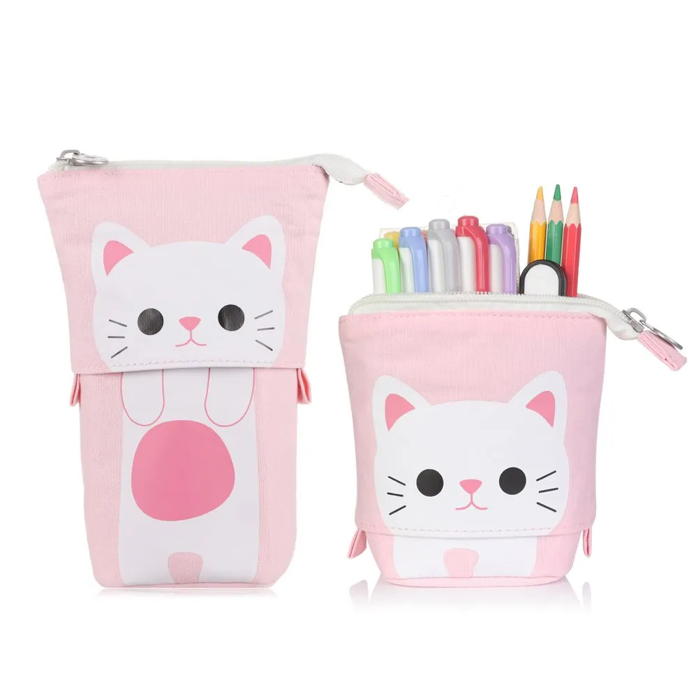 Boba Milk Tea Adjustable Pen Bag - Stand-Up, Multi-Use Stationery Pouch
