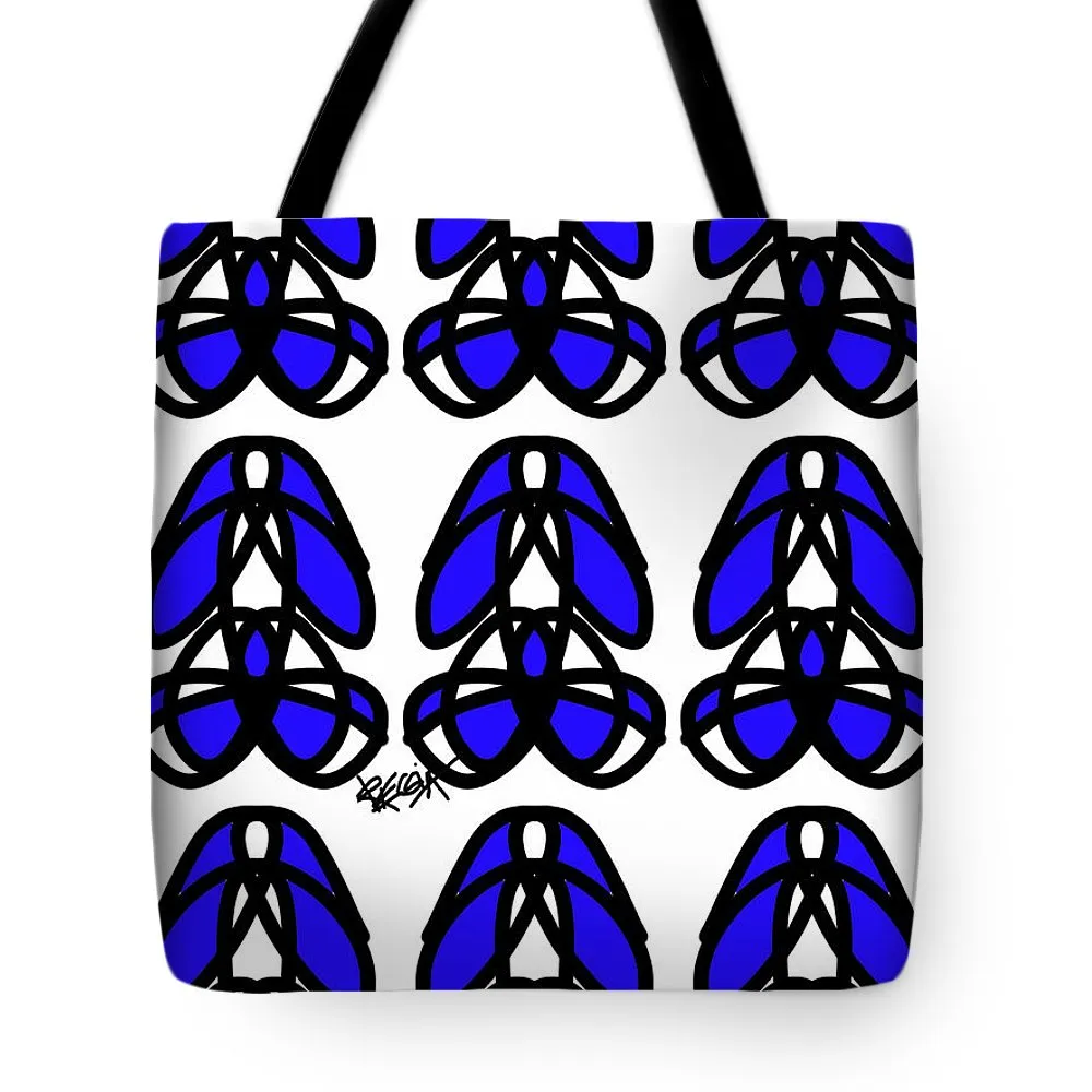 Bold Black And Blue  - Tote Bag