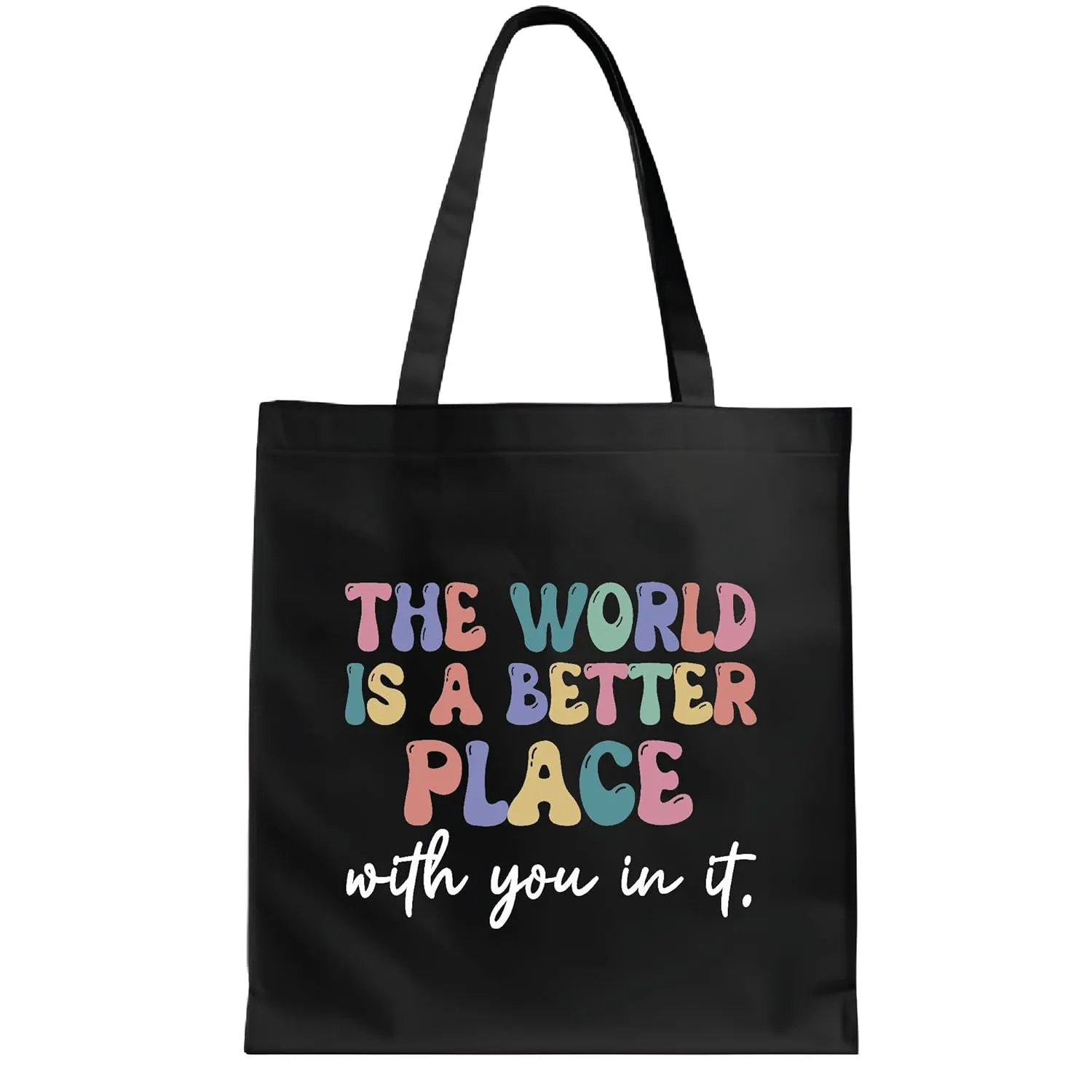 Boost Your Mental Health with Inspirational for Psychologists and Chronic Illness Warriors Navy Black Multicolor Canvas Tote Bag