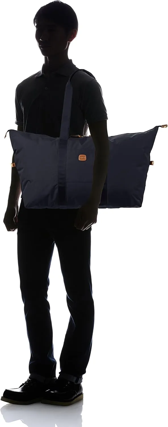 Bric's X-Bag/X-Travel 2.0 Overnight Weekender Folding Duffel Bag - 22" Carry On Bag - Navy