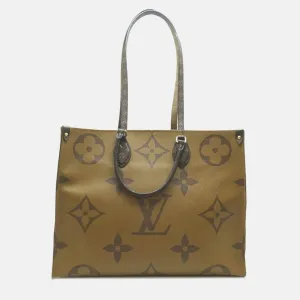 Brown Canvas GM Onthego Tote Bag