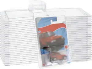BTSKY 25 Pack Clear Protector Case Compatible with Hot-Wheels Model Cars Clamshell Cases for Car Storage Display Matchbox Diecast Covers Fits 6.5"x 4.25" Long Card Mainline and Regular Matchbox Cars