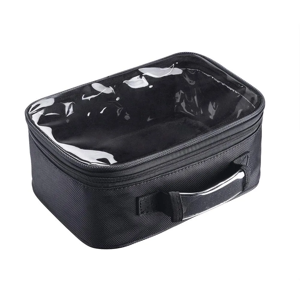 BYOOTIQUE 420D Clear Nylon Makeup Travel Toiletry Bag Portable Lightweight Transparent Cosmetic Storage Organizer Pool M