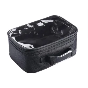 BYOOTIQUE 420D Clear Nylon Makeup Travel Toiletry Bag Portable Lightweight Transparent Cosmetic Storage Organizer Pool M