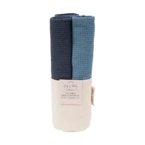 Calvin Teatowel - Navy Stripe