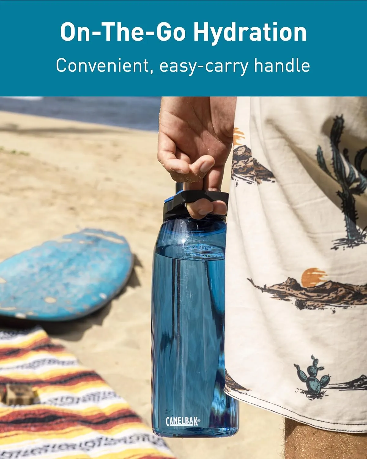 CamelBak Chute Mag BPA Free Water Bottle with Tritan Renew - Magnetic Cap Stows While Drinking, 25oz, Lagoon