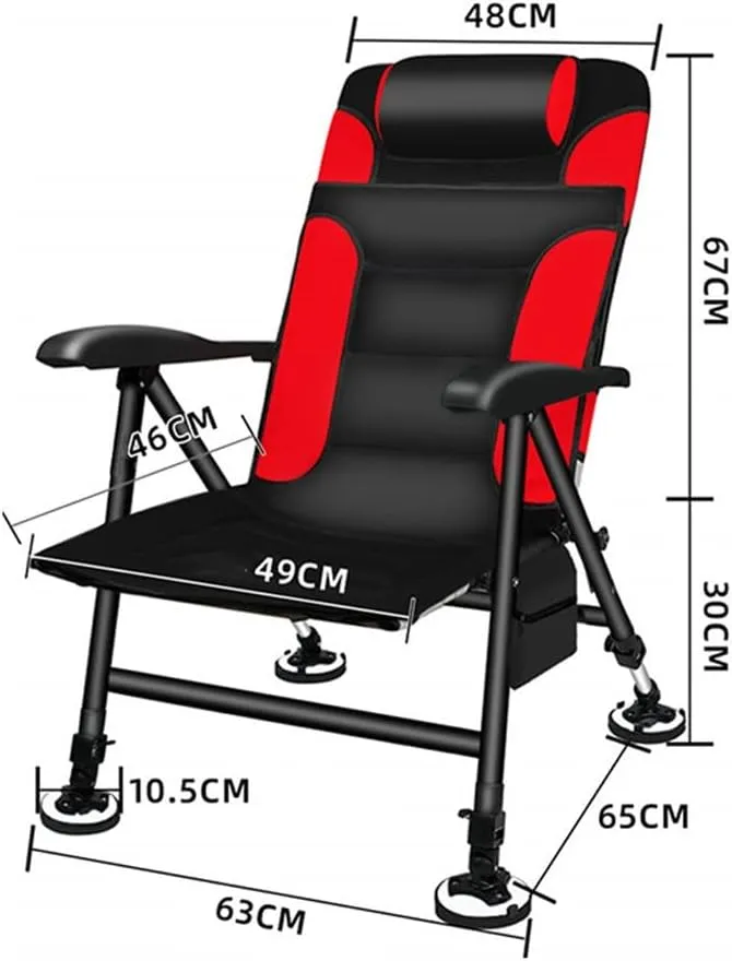 Camping Chairs, Fishing Chair Fishing Stool Outdoor All-Terrain Aluminum Armchair Folding Multi-Functional Portable Fishing Gear Chair/a/As Shown