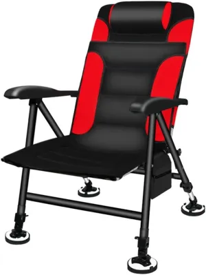 Camping Chairs, Fishing Chair Fishing Stool Outdoor All-Terrain Aluminum Armchair Folding Multi-Functional Portable Fishing Gear Chair/a/As Shown