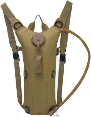Camping Cycling Hydration Backpack, Removable 3L Water Bag, Waterproof, Green (Khaki)