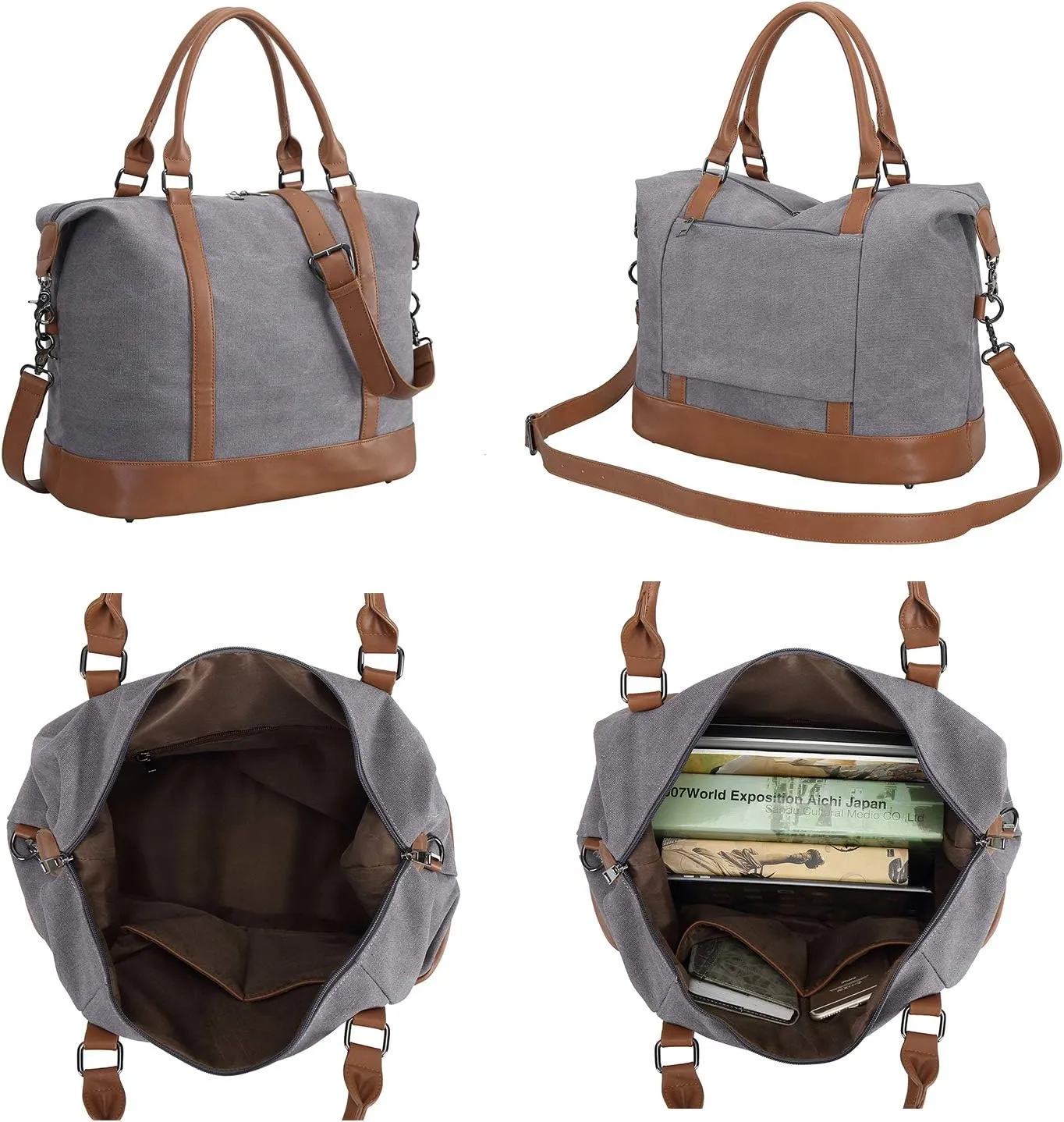 CAMTOP Women Ladies Travel Bag Canvas Weekend Overnight Carry On Luggage Bags