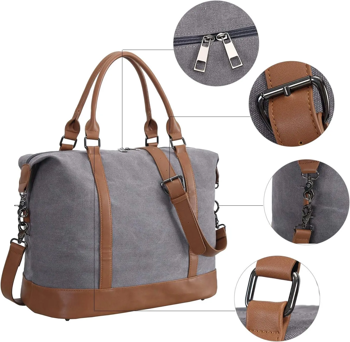 CAMTOP Women Ladies Travel Bag Canvas Weekend Overnight Carry On Luggage Bags