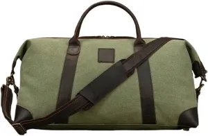 Canvas Leather Travel Bag for Men Male Travelling Handbags Large Capacity Shoulder Bag for Travel Weekender Bags Men Duffle Bag