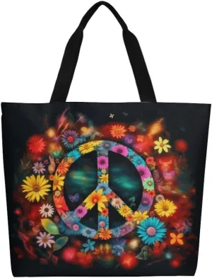 Canvas Tote Bag Large Casual Shoulder Bag for Women Handbag Reusable Beach Shopping Gym Picnic Travel Grocery Bag