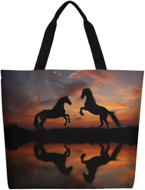 Canvas Tote Bag Large Women Casual Shoulder Bag Handbag Reusable Beach Shopping Grocery Bag For Outdoors