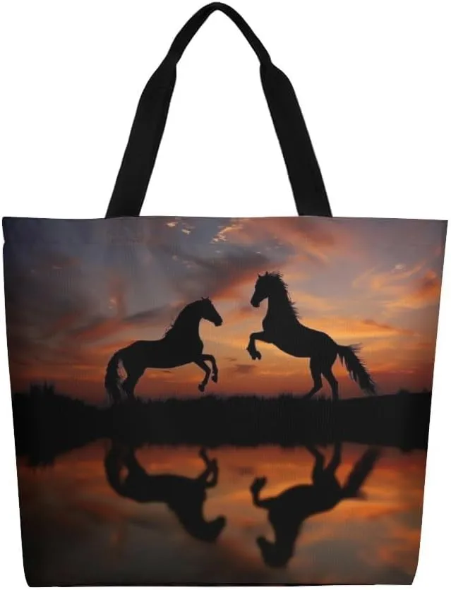 Canvas Tote Bag Large Women Casual Shoulder Bag Handbag Reusable Beach Shopping Grocery Bag For Outdoors