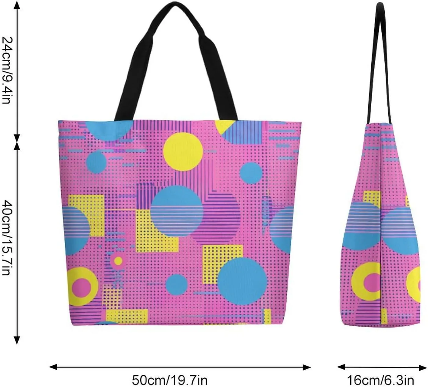 Canvas Tote Bag Large Women Casual Shoulder Bag Handbag Reusable Beach Shopping Grocery Bag For Outdoors