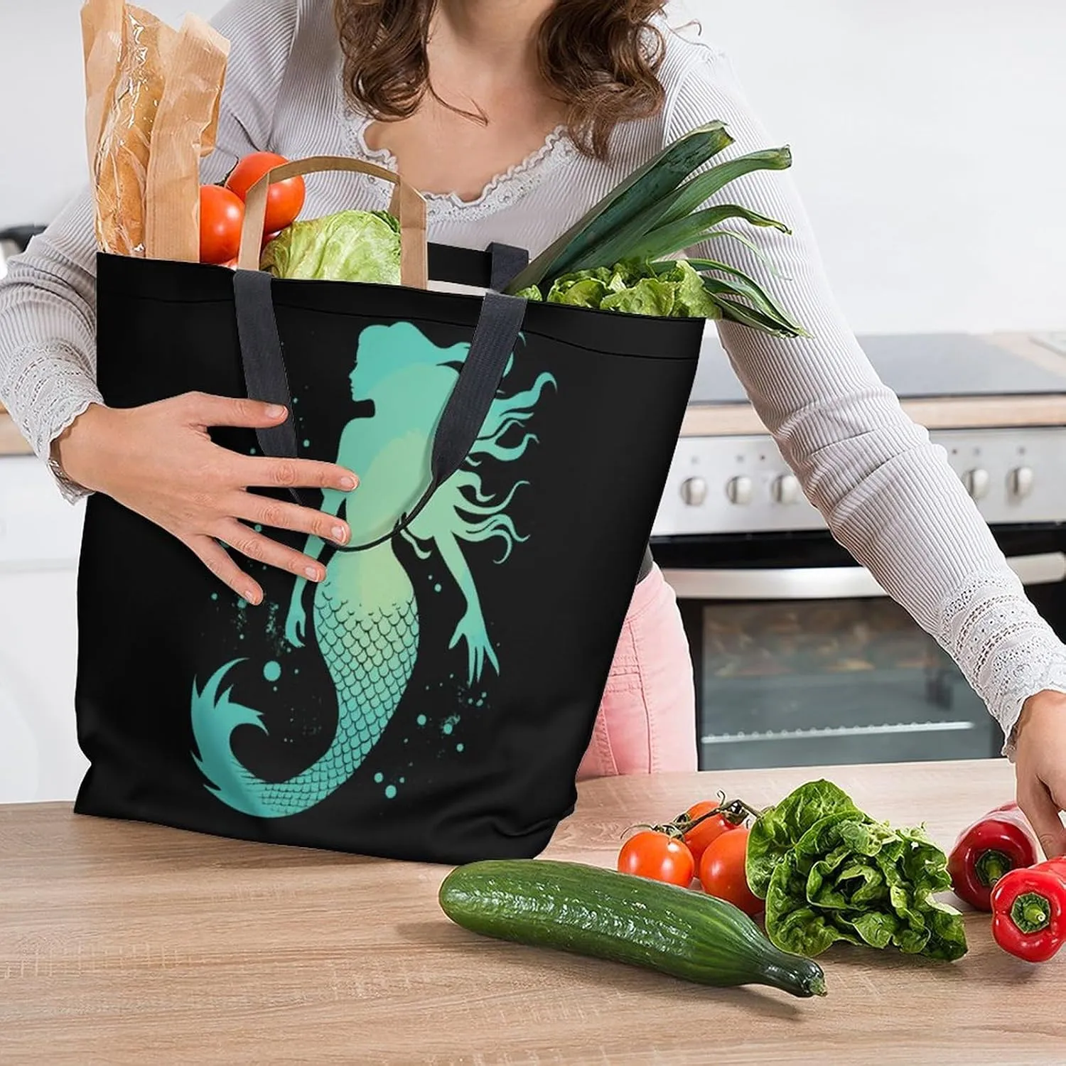 Canvas Tote Bag Large Women Casual Shoulder Bag Handbag Reusable Beach Shopping Grocery Bag For Outdoors