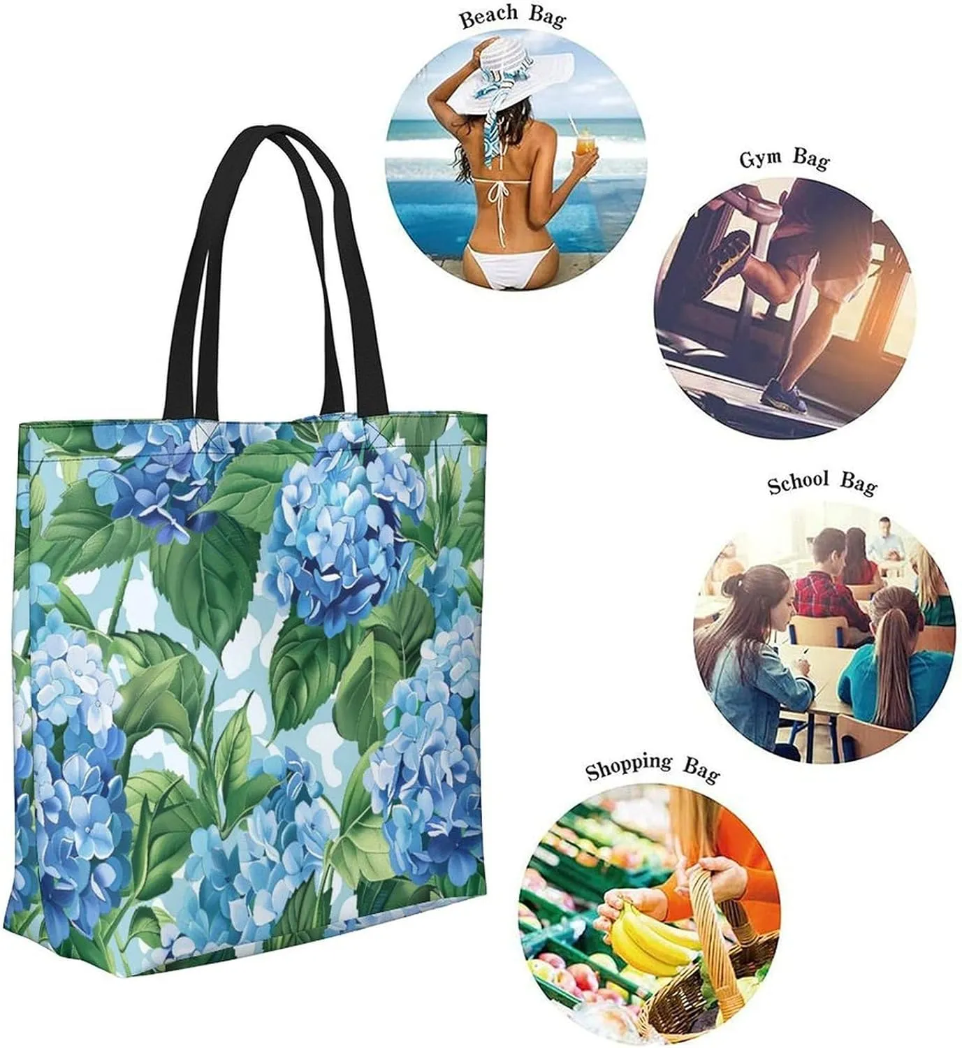Canvas Tote Bag Large Women Casual Shoulder Bag Handbag Reusable Beach Shopping Grocery Bag For Outdoors