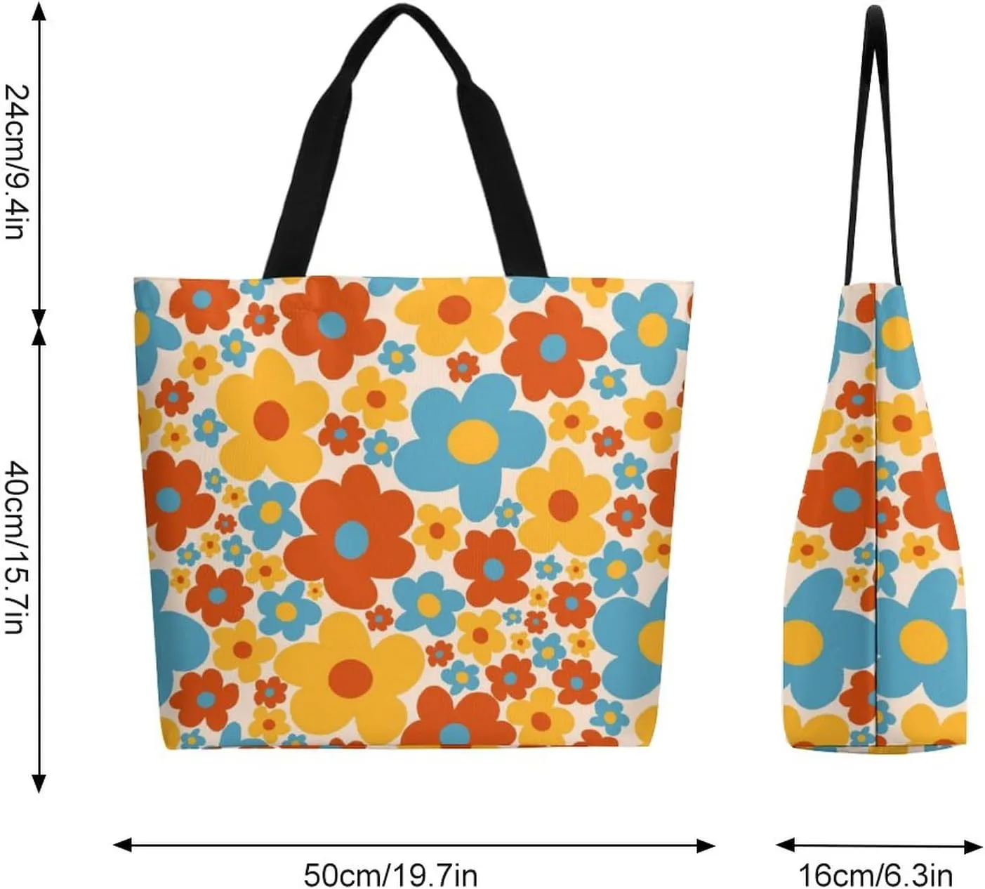 Canvas Tote Bag Large Women Casual Shoulder Bag Handbag Reusable Beach Shopping Grocery Bag For Outdoors