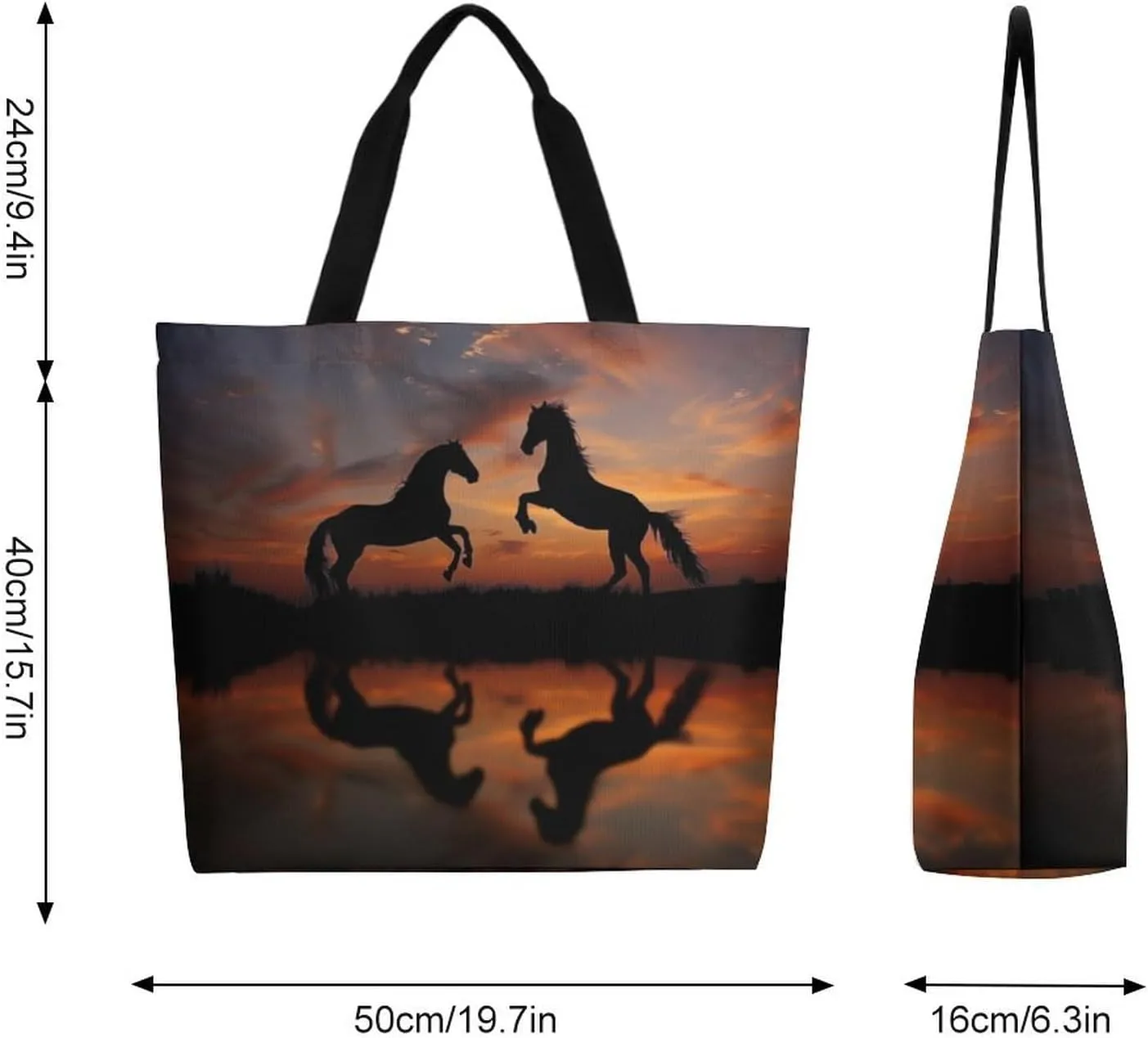 Canvas Tote Bag Large Women Casual Shoulder Bag Handbag Reusable Beach Shopping Grocery Bag For Outdoors