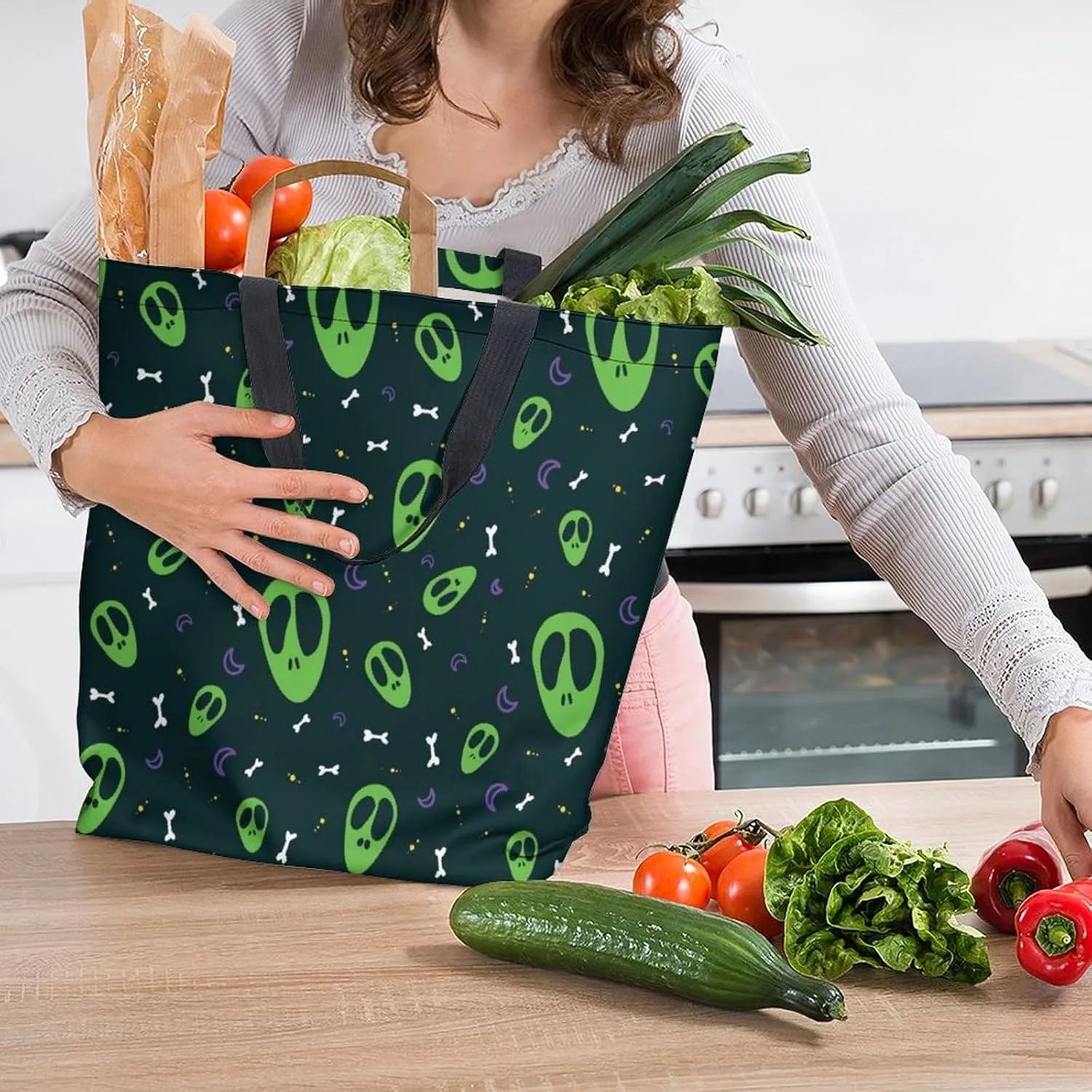 Canvas Tote Bag Large Women Casual Shoulder Bag Handbag Reusable Beach Shopping Grocery Bag For Outdoors