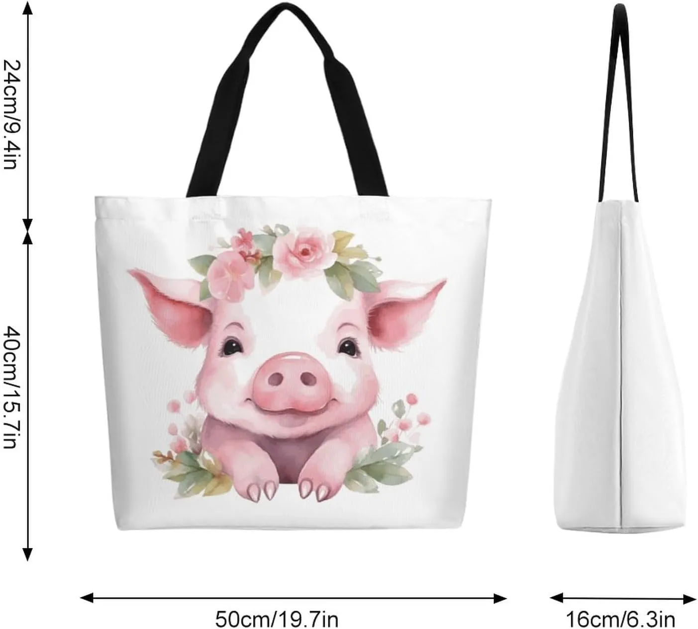 Canvas Tote Bag Large Women Casual Shoulder Bag Handbag Reusable Beach Shopping Grocery Bag For Outdoors
