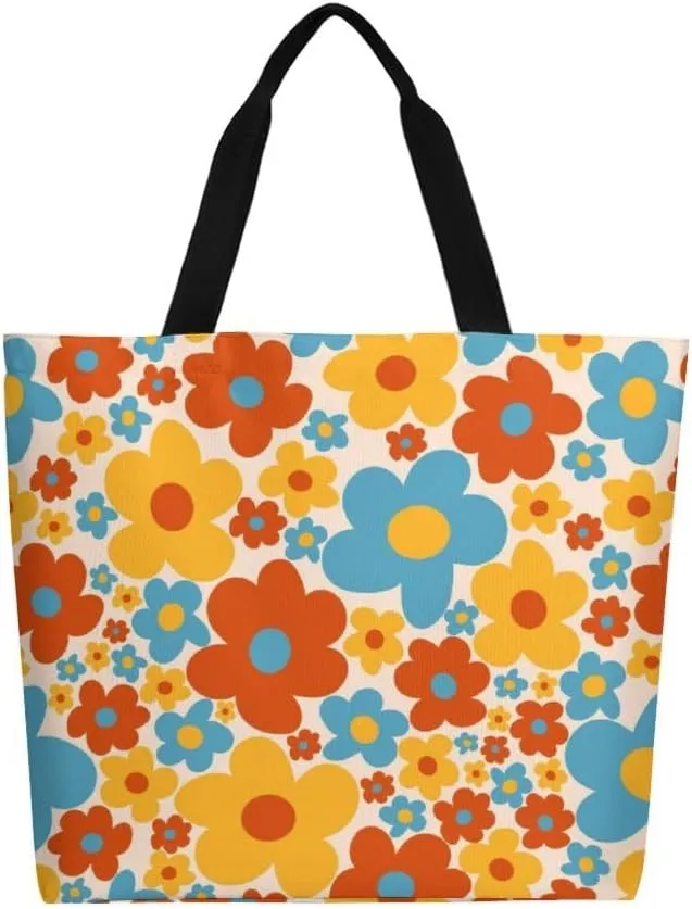 Canvas Tote Bag Large Women Casual Shoulder Bag Handbag Reusable Beach Shopping Grocery Bag For Outdoors