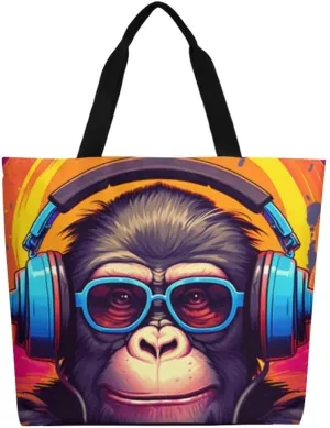 Canvas Tote Bag - Large Women's Casual Shoulder Handbag - Reusable Beach & Shopping Grocery Bag for Outdoors