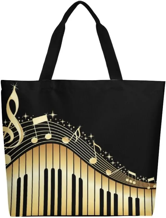 Canvas Tote Bag - Large Women's Casual Shoulder Handbag - Reusable Beach & Shopping Grocery Bag for Outdoors